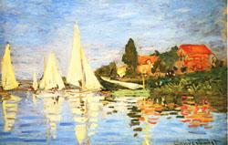 Claude Monet The Regatta at Argenteuil Norge oil painting art